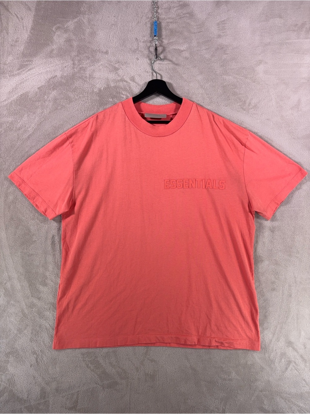 Fear of God Essentials T Shirt Mens Size Large Coral Logo Oversized